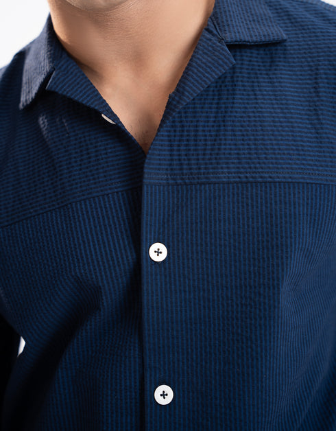 STRIP PATTERN SEERSUCKER SHIRT
